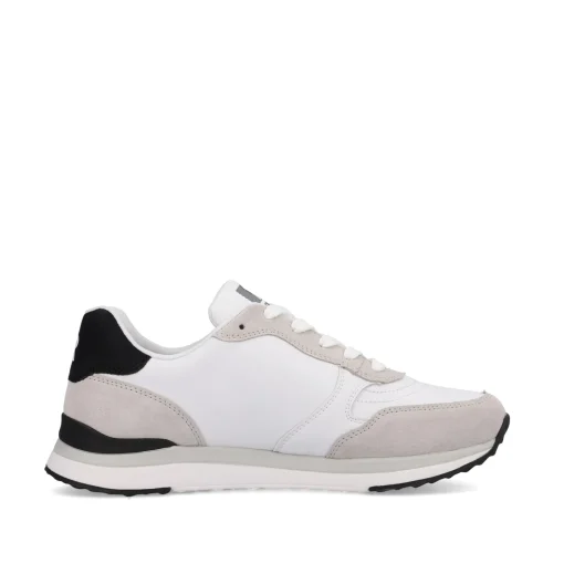 Rieker Damen Sneaker Low swan-white arctic-grey zebra