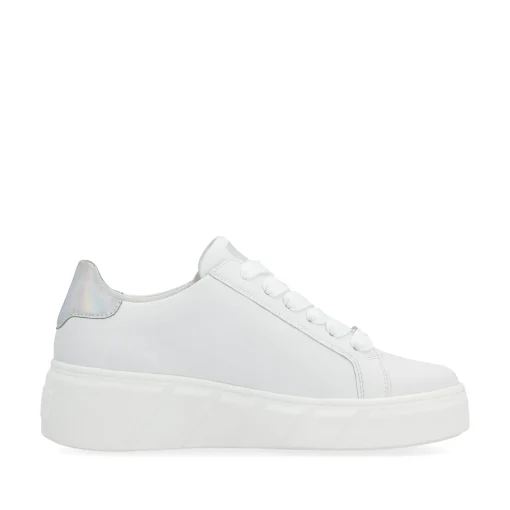 Rieker Damen Sneaker Low clear white