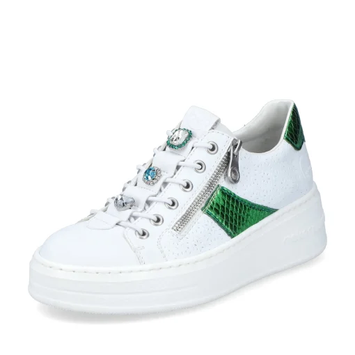 Rieker Damen Sneaker Low eisweiss