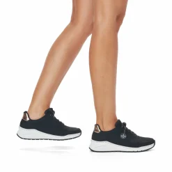 Rieker Damen Sneaker Low nachtschwarz