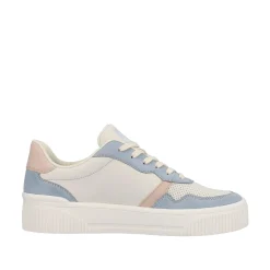 Rieker Damen Sneaker Low vanilla-white light-blue