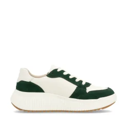 Rieker Damen Sneaker Low vanilleweiß-grün