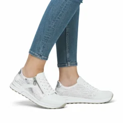 Rieker Damen Sneaker Low reinweiss