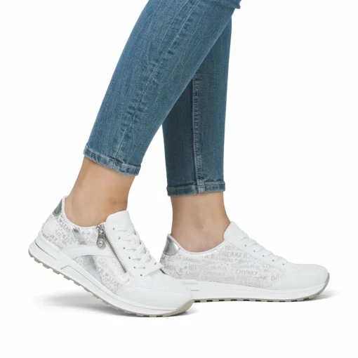 Rieker Damen Sneaker Low reinweiss