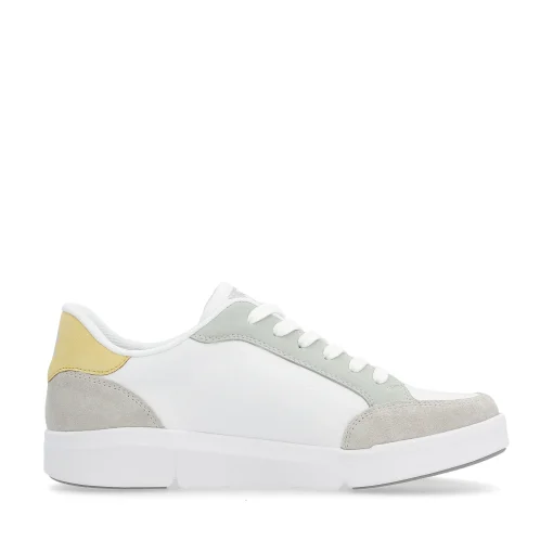 Rieker Damen Sneaker Low snow-white dusty-grey