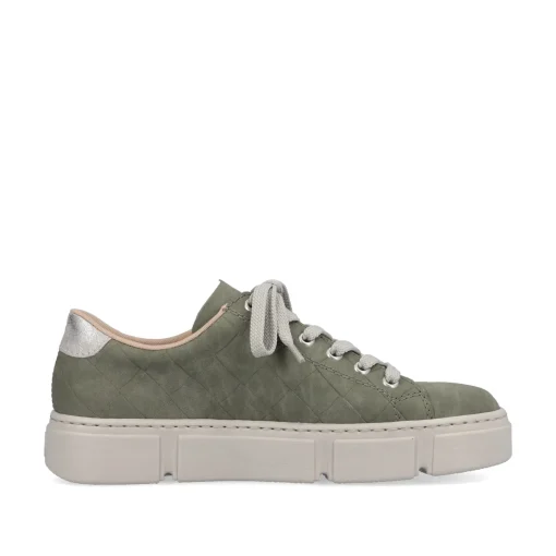 Rieker Damen Sneaker Low olivgrün-sandbeige