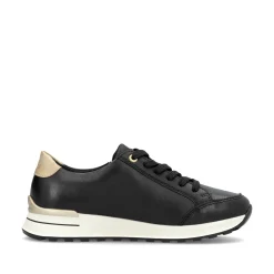 Rieker Damen Sneaker Low tiefschwarz-gold