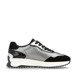 Rieker Damen Sneaker Low silber-schwarz