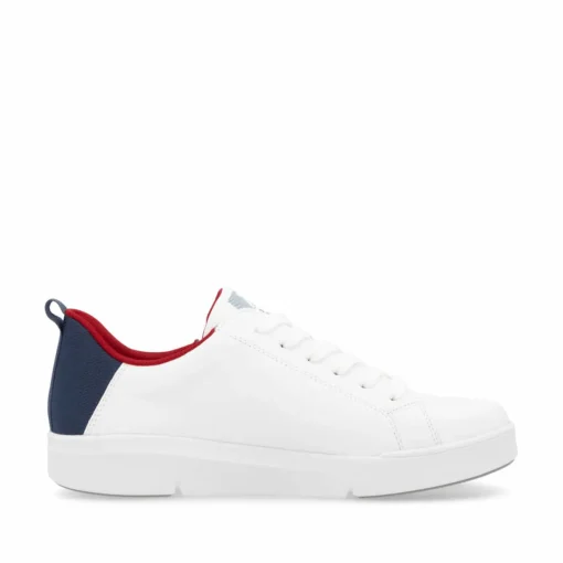 Rieker Damen Sneaker Low snow-white true-red