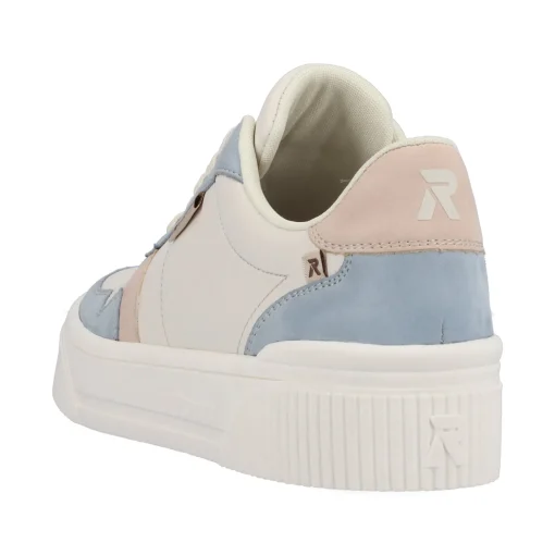 Rieker Damen Sneaker Low vanilla-white light-blue