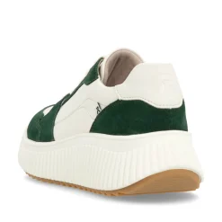 Rieker Damen Sneaker Low vanilleweiß-grün