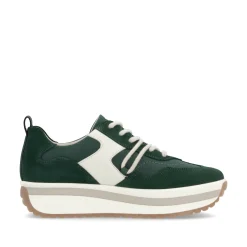 Rieker Damen Sneaker Low waldgrün-weiß