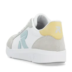 Rieker Damen Sneaker Low snow-white dusty-grey