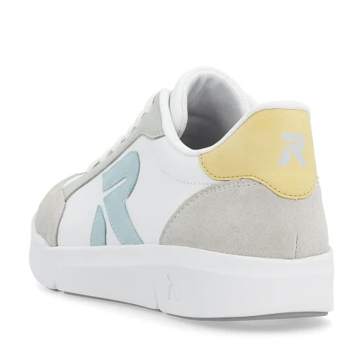 Rieker Damen Sneaker Low snow-white dusty-grey
