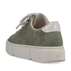 Rieker Damen Sneaker Low olivgrün-sandbeige