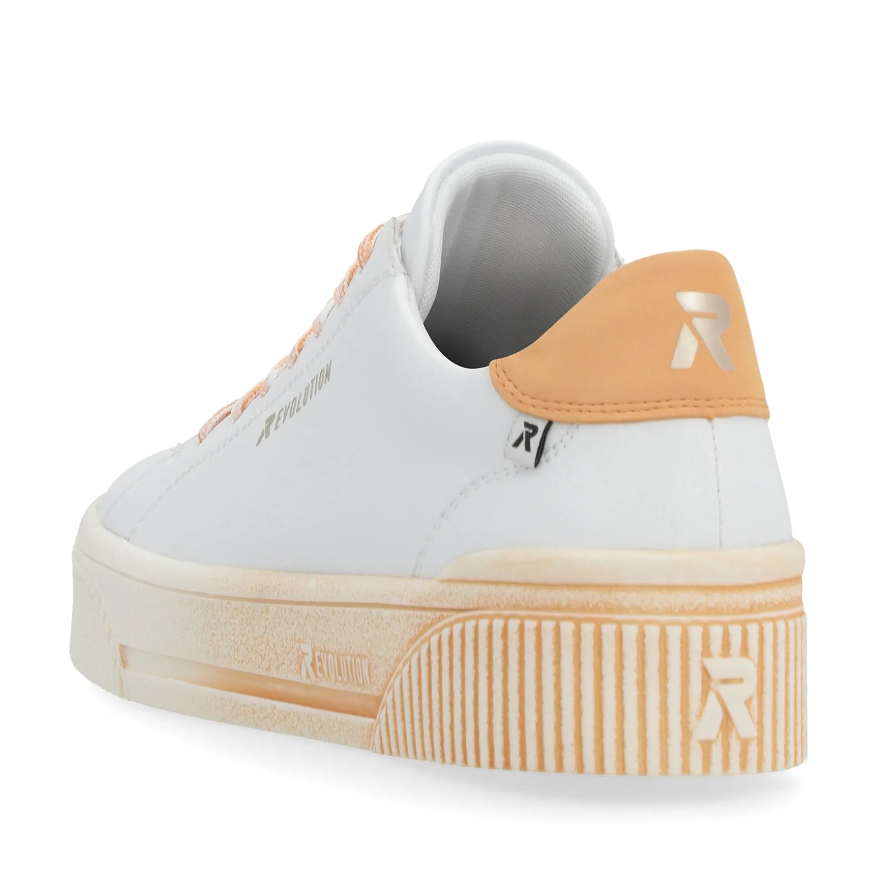 Rieker Damen Sneaker Low crystal-white apricot