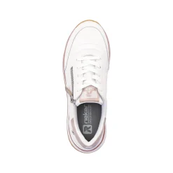 Rieker Damen Sneaker Low swan-white rose