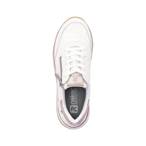 Rieker Damen Sneaker Low swan-white rose