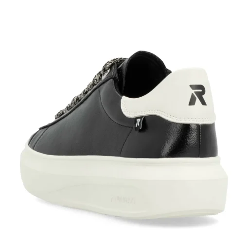 Rieker Damen Sneaker Low glanzschwarz
