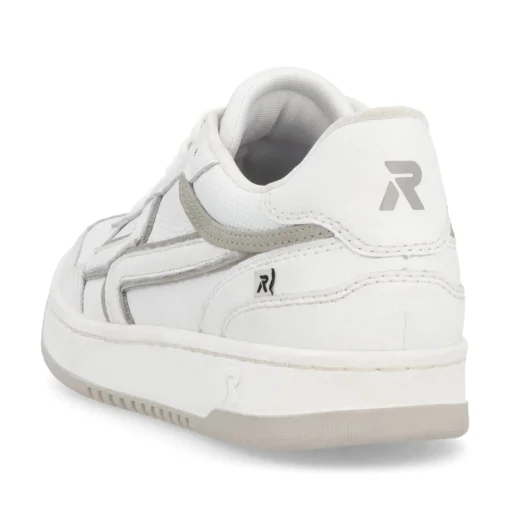 Rieker Damen Sneaker Low frostweiß-grau