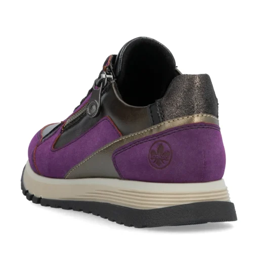 Rieker Damen Sneaker Low flieder-bronze