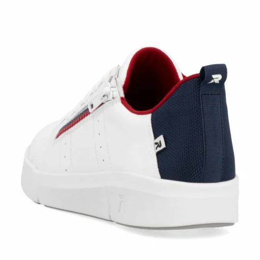 Rieker Damen Sneaker Low snow-white true-red