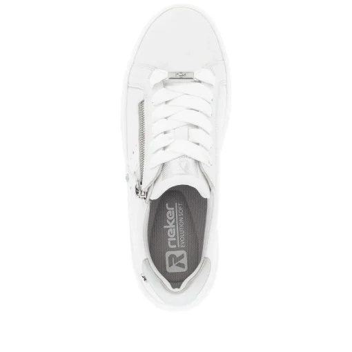 Rieker Damen Sneaker Low clear white
