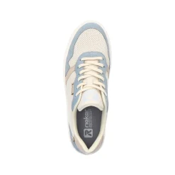 Rieker Damen Sneaker Low vanilla-white light-blue