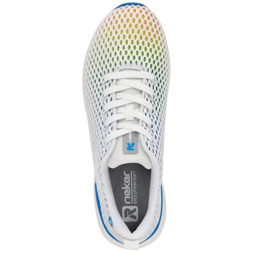 Rieker Damen Sneaker Low crystal-white rainbow