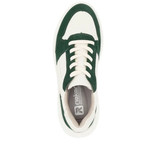 Rieker Damen Sneaker Low vanilleweiß-grün