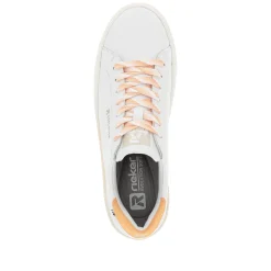 Rieker Damen Sneaker Low crystal-white apricot