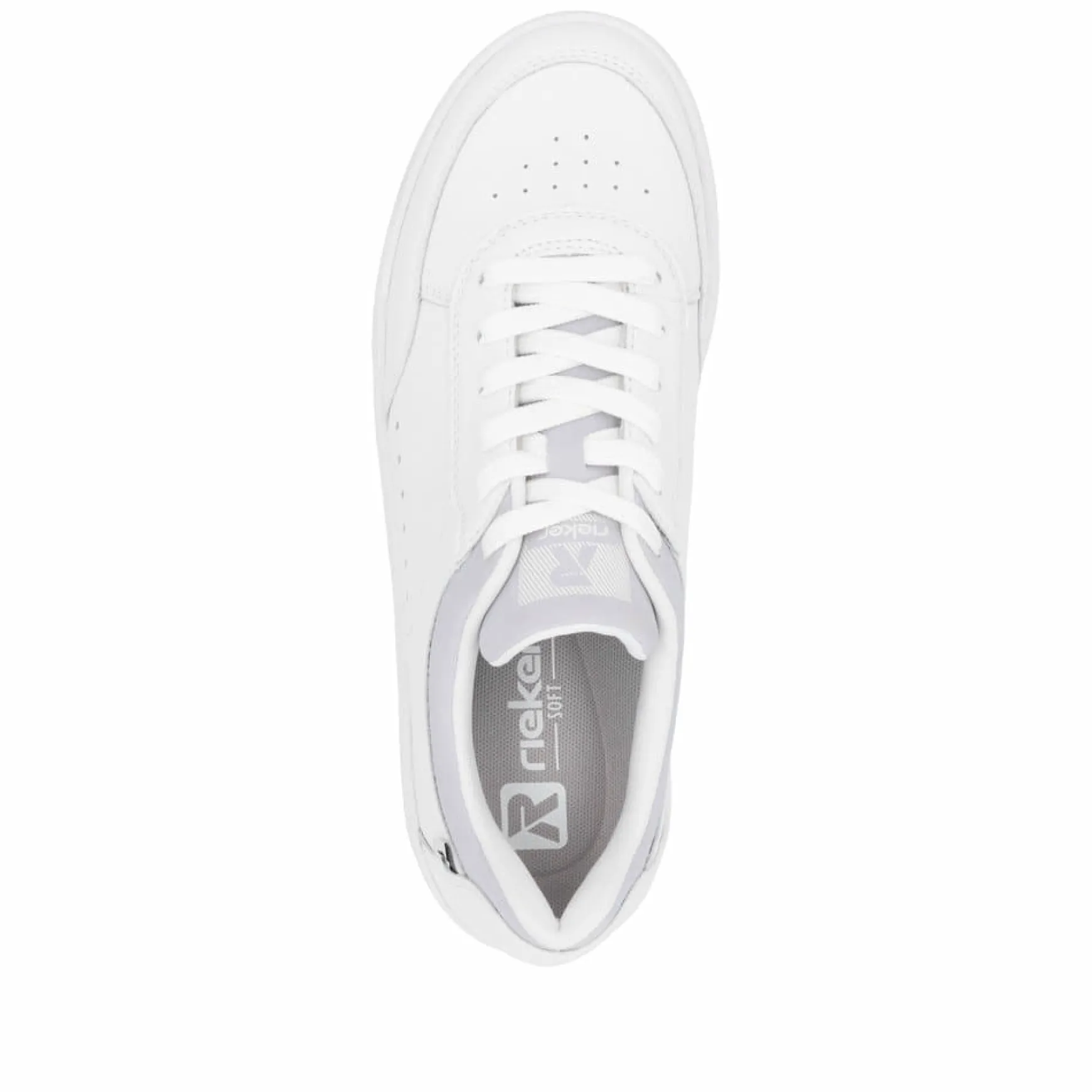 Rieker Damen Sneaker Low quartz-white light-grey