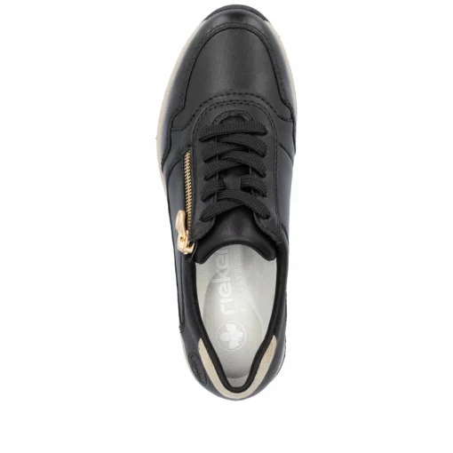 Rieker Damen Sneaker Low mattschwarz