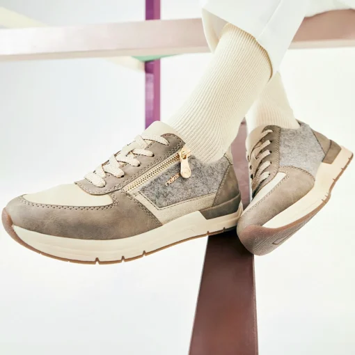 Rieker Damen Sneaker Low braunbeige