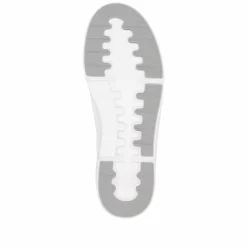 Rieker Damen Sneaker Low snow-white true-red