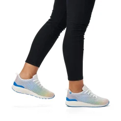 Rieker Damen Sneaker Low crystal-white rainbow