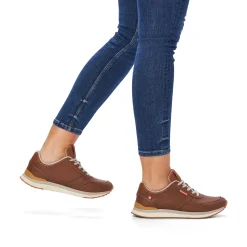 Rieker Damen Sneaker Low wood brown
