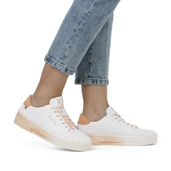 Rieker Damen Sneaker Low crystal-white apricot
