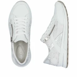 Rieker Damen Sneaker Low reinweiss