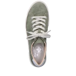 Rieker Damen Sneaker Low olivgrün-sandbeige