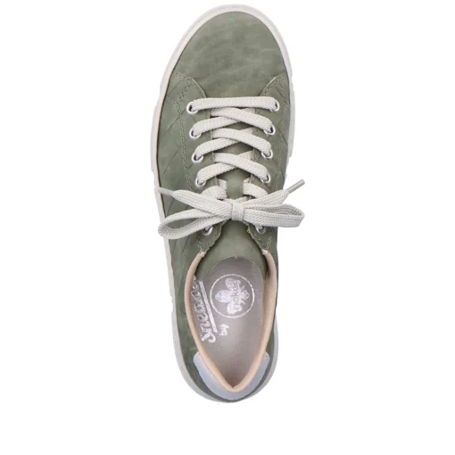 Rieker Damen Sneaker Low olivgrün-sandbeige