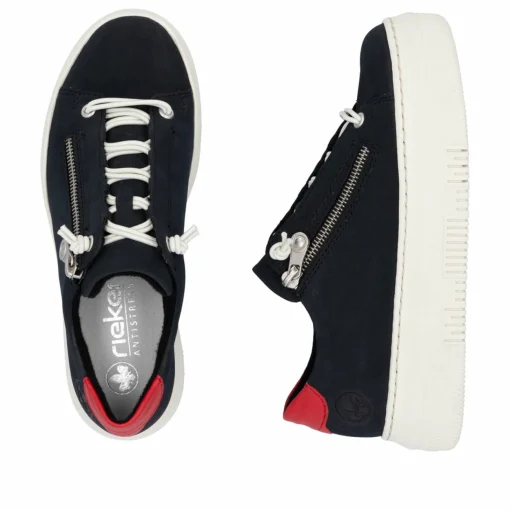 Rieker Damen Sneaker Low stahlblau