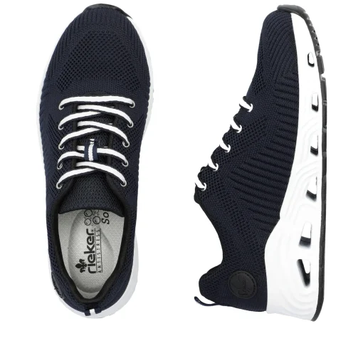 Rieker Damen Sneaker Low stahlblau
