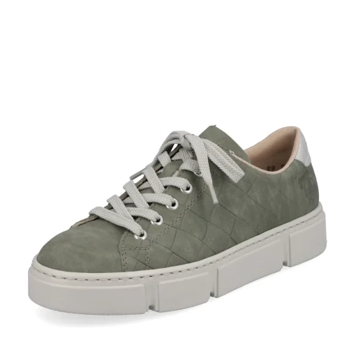 Rieker Damen Sneaker Low olivgrün-sandbeige