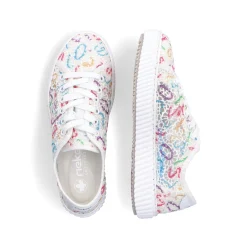Rieker Damen Sneaker Low multi-schneeweiss