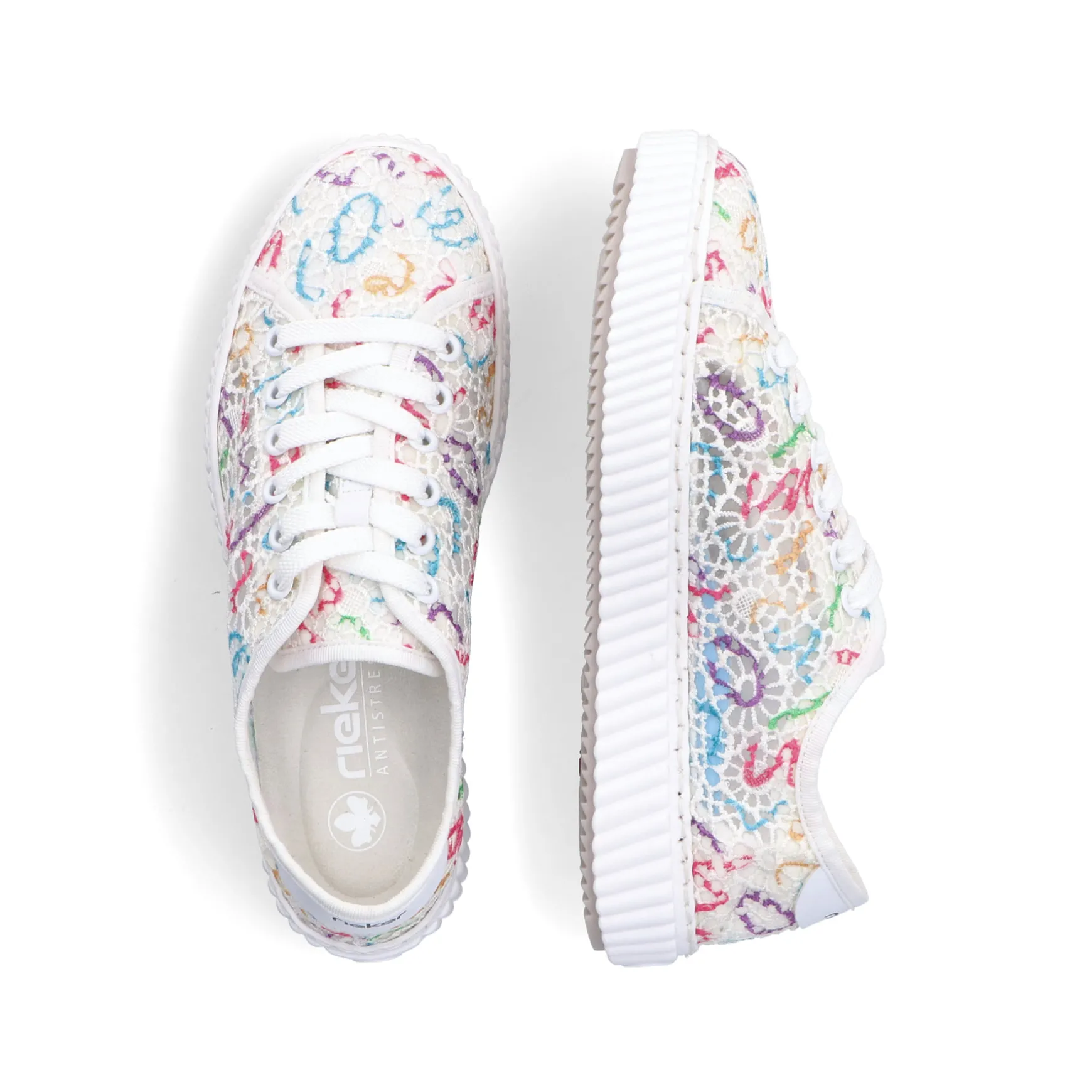 Rieker Damen Sneaker Low multi-schneeweiss