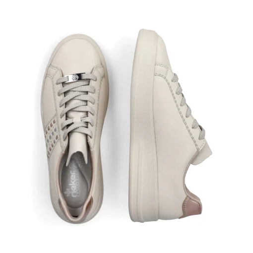 Rieker Damen Sneaker Low hellbeige