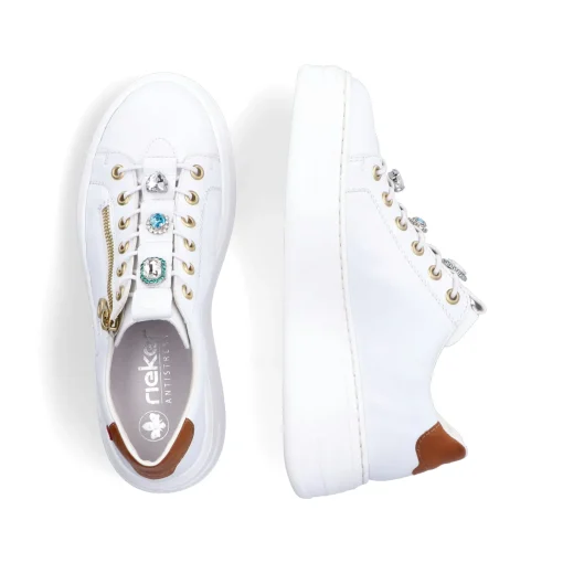 Rieker Damen Sneaker Low schneeweiss