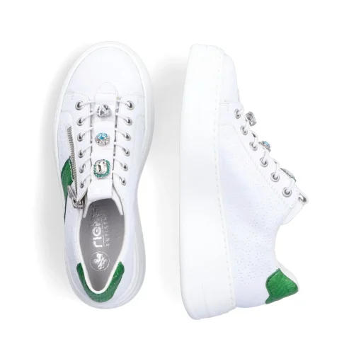 Rieker Damen Sneaker Low eisweiss
