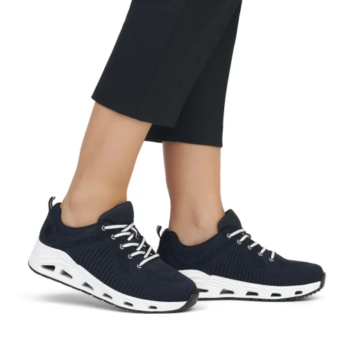 Rieker Damen Sneaker Low stahlblau